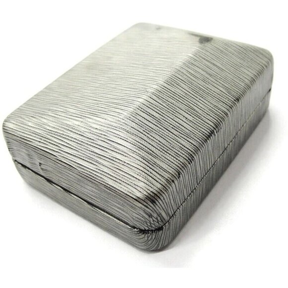 Kallani Vintage Peridot Cufflinks Set w Neck Tie Clip Silver Tone Formal IOB - Picture 11 of 11